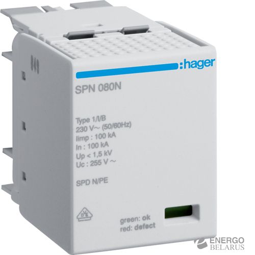  1- ( 1)  SPN802x  N-PE, 25kA Hager