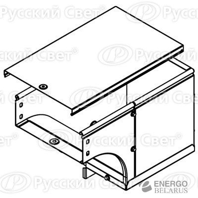Угол для лотка верт. внеш. CDSS90 лев. осн. 150 ДКС 37652