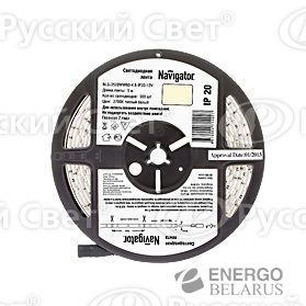Лента светодиодная 71 402 NLS-3528WW60-4.8 IP20 12B R5 (уп.5м) Navigator 4670004714027