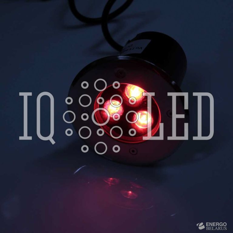 Свет грунтовой красный D120, 3 Вт, 12V