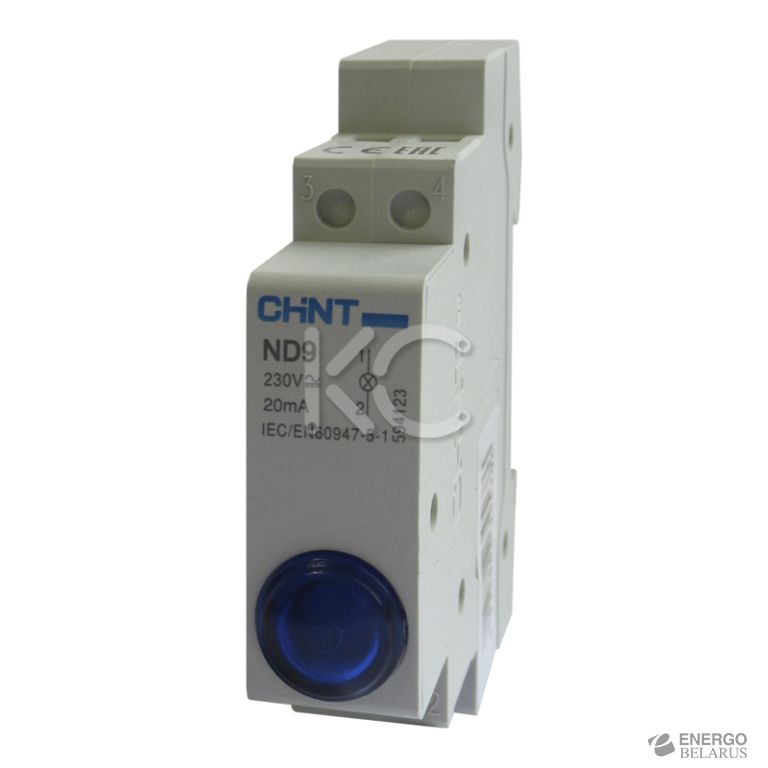 Индикатор ND9-1b синий , AC/DC230В (LED) (CHINT)