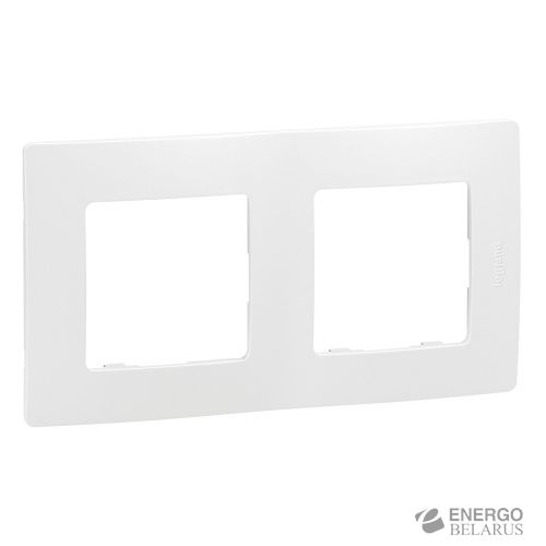 Рамка 2 поста Legrand Etika 672502 Белый