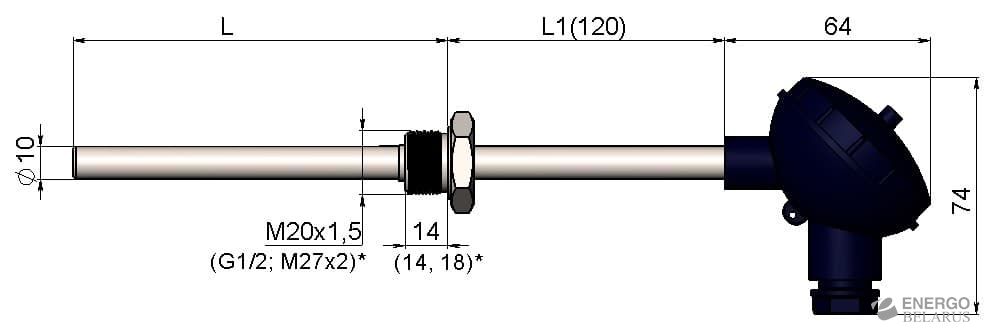 Термометр сопротивления исполнения 11