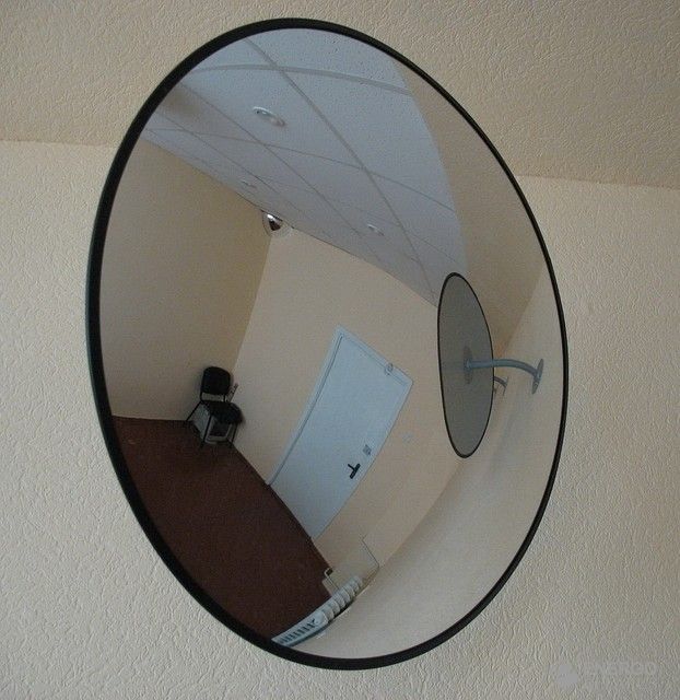 Зеркало для помещений круглое на гибком кронштейне 900мм