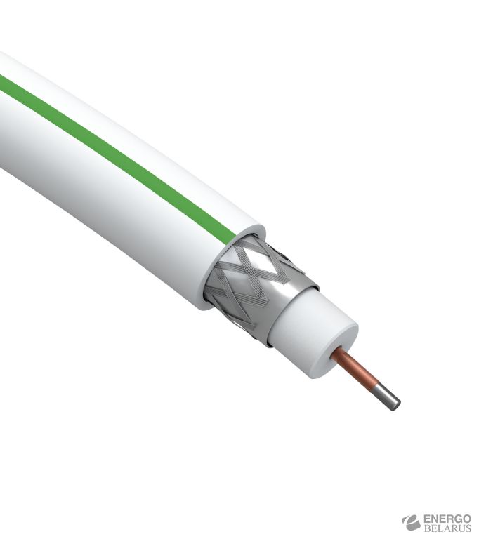 ЭРА Кабель коаксиальный SAT 703 B,75 Ом, CCS/(оплётка Al, 75%), PVC,цвет белый,  бухта 100 м, SIMPLE (4/96)
