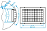 Решетка для круглых воздуховодов РС7-А из стали с двумя рядами взаимно перпендикулярных жалюзи