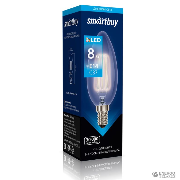 Лампа светодиодная (LED) FIL Smartbuy
