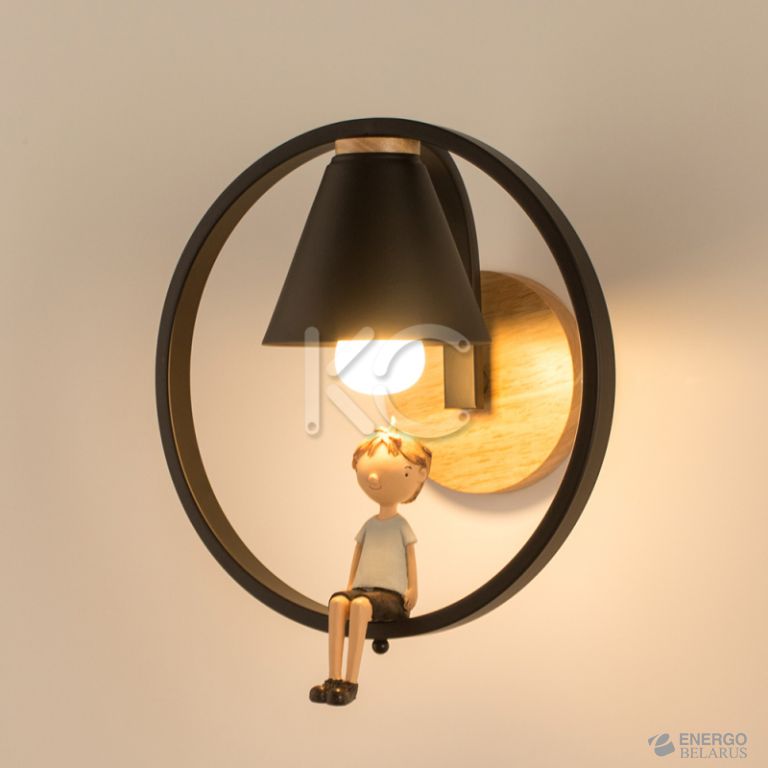 Светильник светодиодный настенный Астерия MMD-LED B138-2-1xE27, черный, Home Light