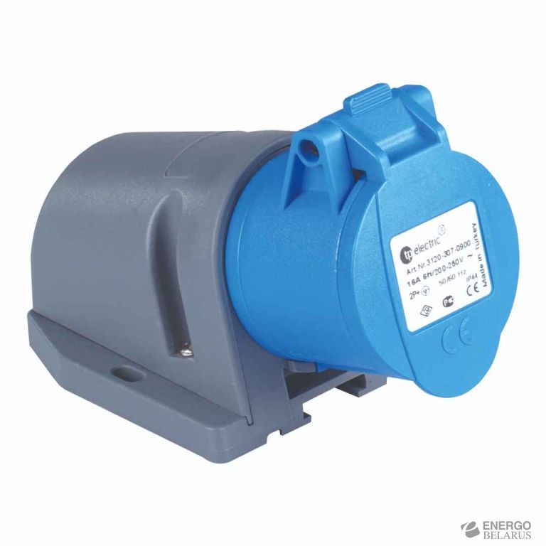 Розетка стационарная настенная (2P+PE) IP44 3x16A 3120-307-0900