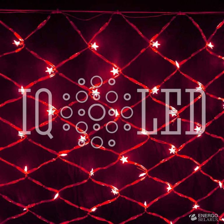 Сеть постоянного свечения 240V, (2.0х1.0) красная