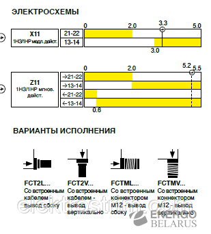 Выключатель концевой с кабелем FCT2L03X11