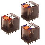 Реле промежуточное PT,4 переключающих контакта ,6А, 24VDC+позолоченные контакты 