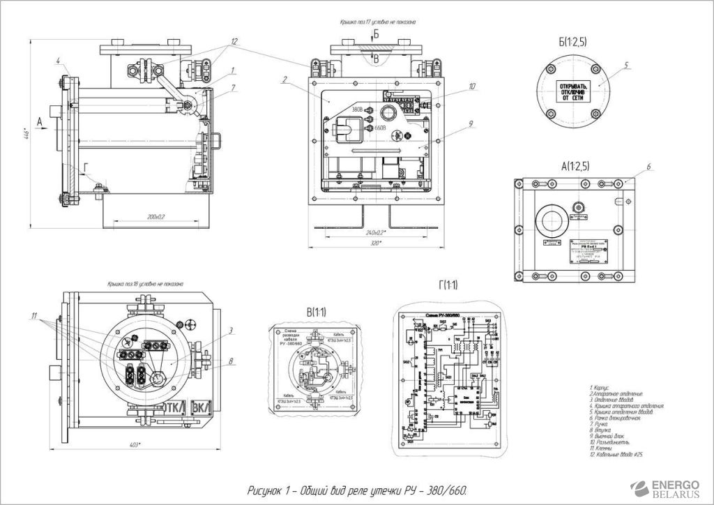 Реле утечки рудничное РУ-380/660