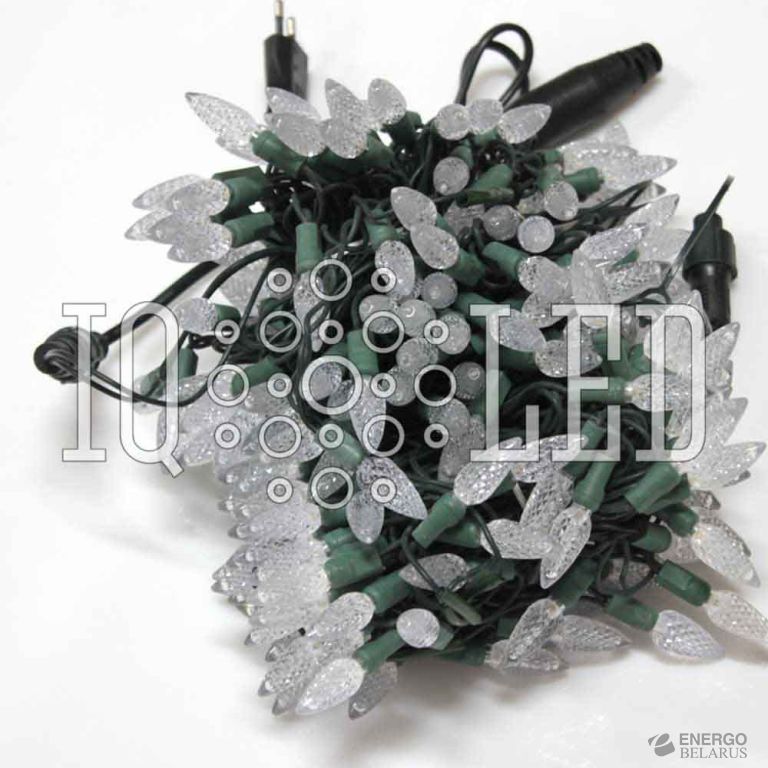 Гирлянда с насадками 220V, 20м, светодиодов, белый