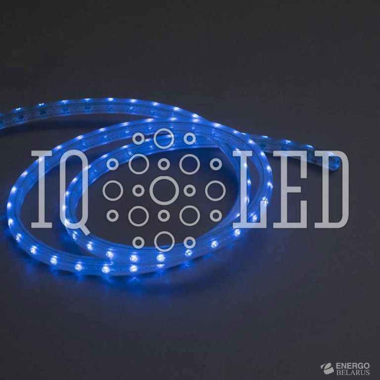 Дюралайт плоский 2W 100M 220V синяя, 100м, 220V, D13.5*15.5cm, интервал 2,77см, 2М