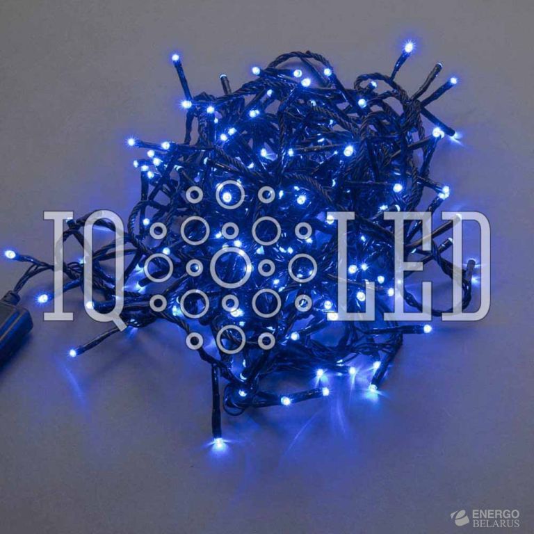 Гирлянда с контроллером 20M, 240V, синяя / черный провод