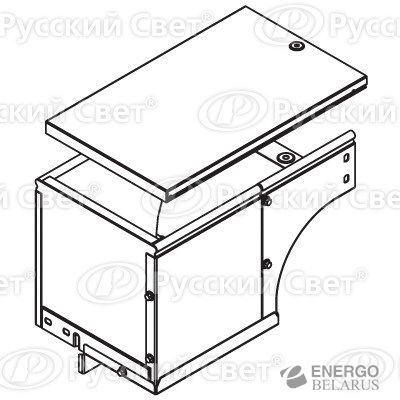 Угол для лотка верт. внеш. CDSD90 прав. осн. 150 ДКС 37503