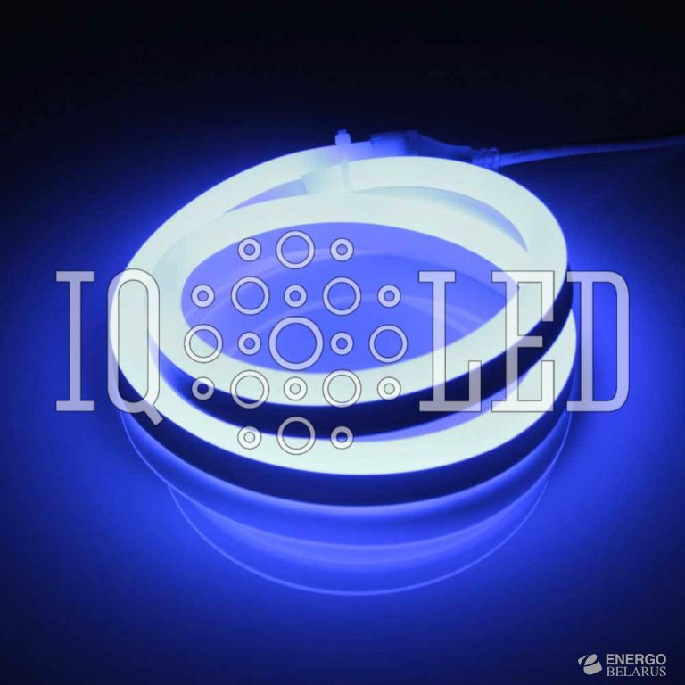 Неон SMD2835 220V, 120P, big size синий, 12х25мм, 1метр