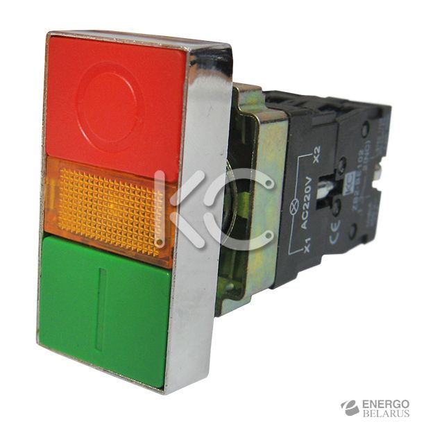 Кнопка управления LAY5-BW8365 Пуск-стоп 1з+1р КС