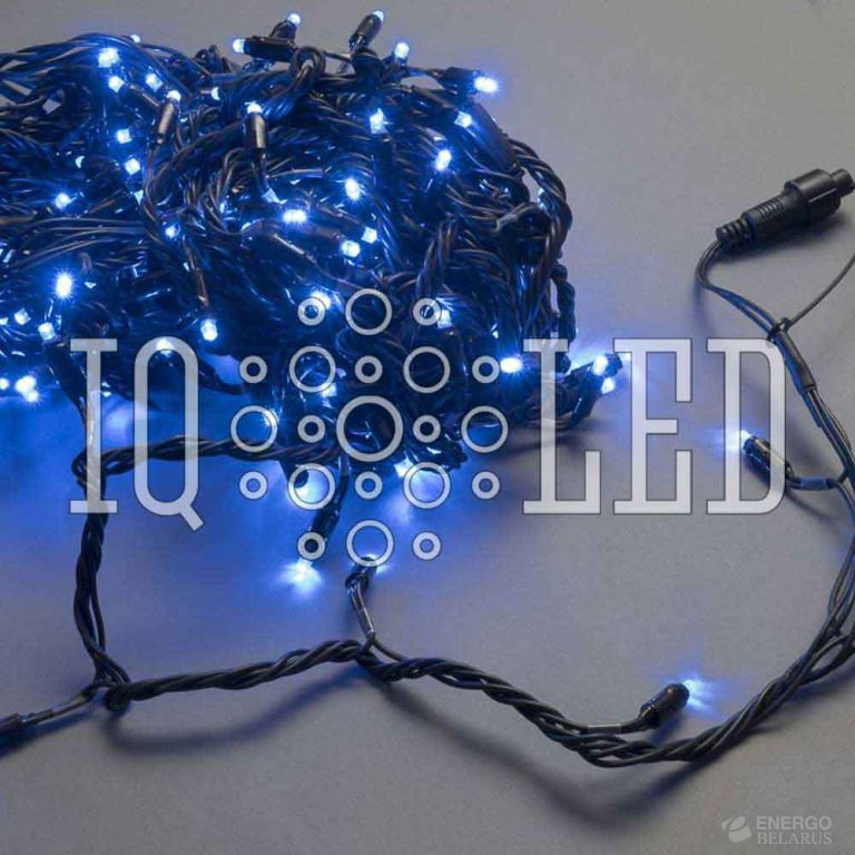 Гирлянда постоянного свечения, 20M, 240V, синий/черный провод