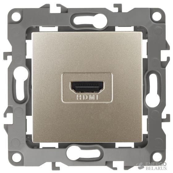 Розетка 12-3114-04 ЭРА HDMI, IP20, Эра12, шампань (10/100/3200)