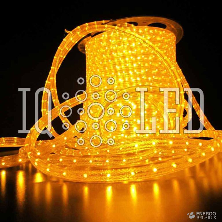 Дюралайт плоский 2W 100М 240V желтый, 11*18 (2м)