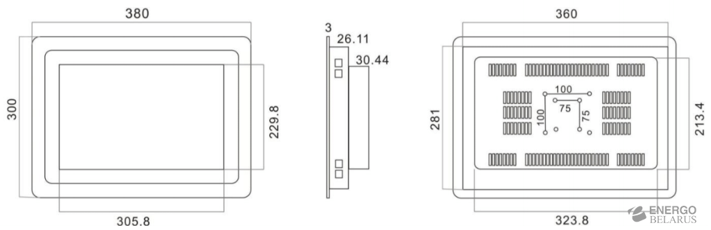 Компьютер промышленный панельный Wecon WPC-150403A, 15 дюймов