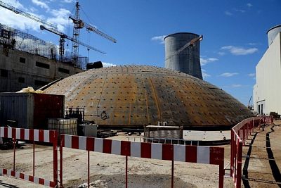 В машинном зале энергоблока № 2 Белорусской АЭС началась сборка турбоагрегата