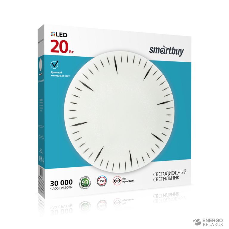 Светильник светодиодный потолочный (LED) Clock 20W, Smartbuy SBL-Clock-20-W-6K