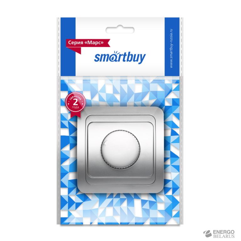 Светорегулятор 600W 220В серебро "Марс", Smartbuy