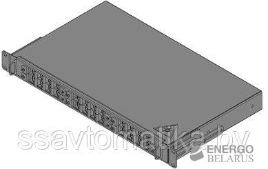 Оптический бокс (кросс) 19" выдвижной, 1U, до 24 портов, черный