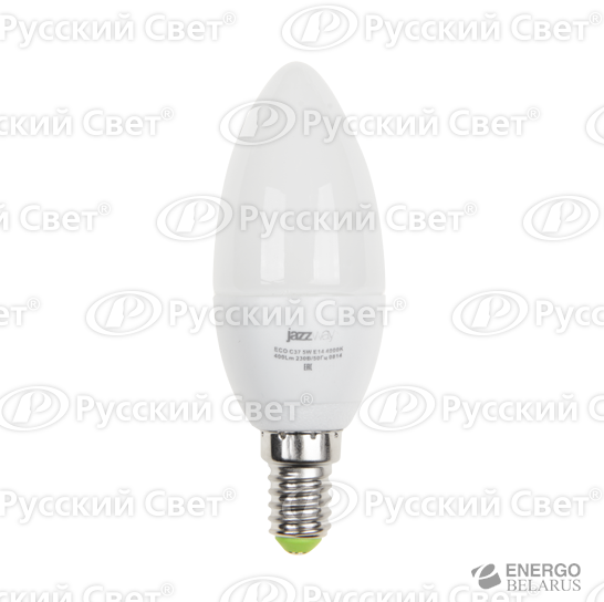 Лампа светодиодная PLED-ECO-C37 5Вт E27 4000K 400лм 230В/50Гц JazzWay 4897062855329