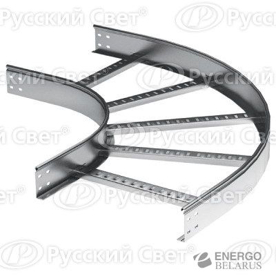 Угол для лестничного лотка горизонтальный  90град. 500х80 R-300 ДКС LC8350
