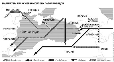 Карта нейтральных вод в черном море