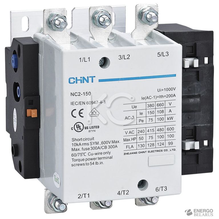Контактор NC2-150 150A 230В/АС3 (R) (CHINT)