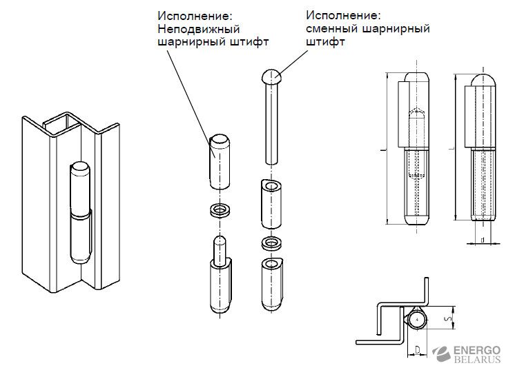 Шарниры для ворот размеры