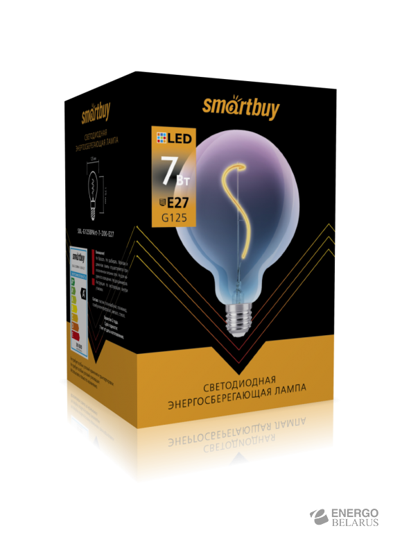 Лампа светодиодная (LED) ART Smartbuy-G125BP-7W/2000/E27