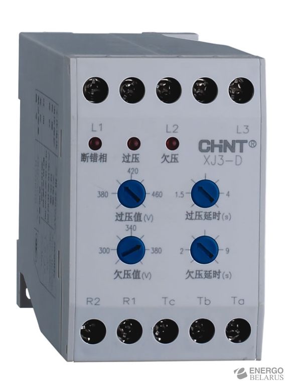 Реле контроля фаз XJ3-D AC380V 1пк 284003