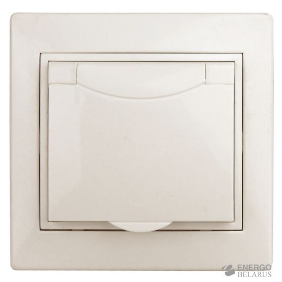 1-203-02 Intro Розетка 2P+E Schuko с крышкой, 16А-250В, IP20, СУ, Plano, сл.кость