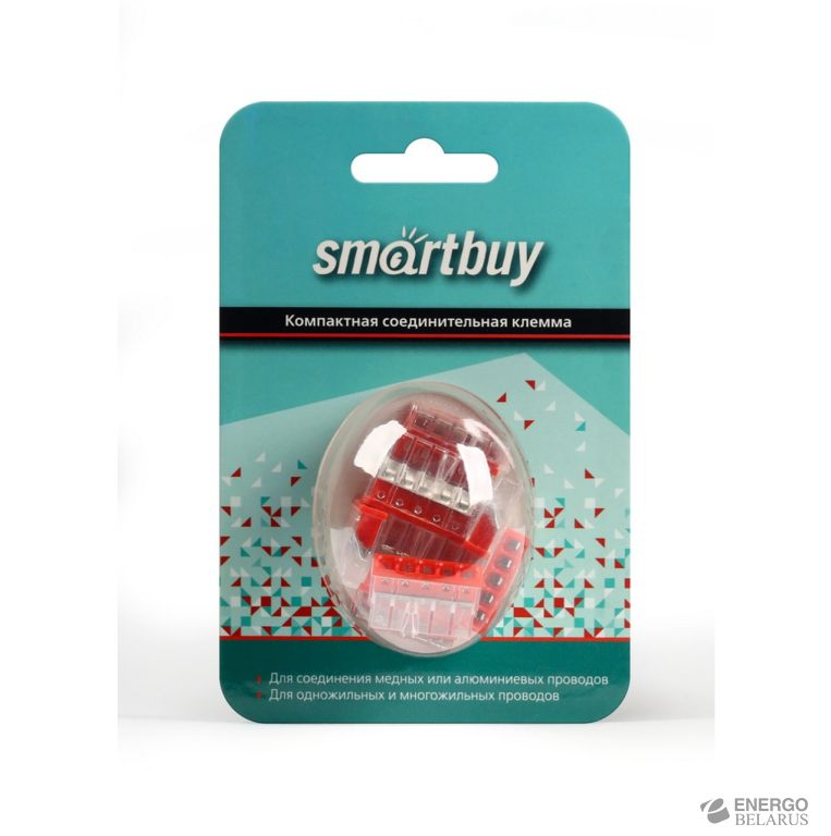 Строительно-монтажная клемма, 5 отверстий, розн. уп, Smartbuy