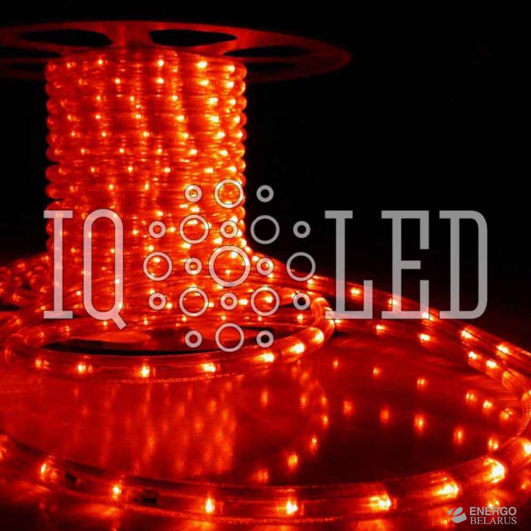 Дюралайт круглый 5W 100M 240V K/2, 77CM красный, 16мм (8м)