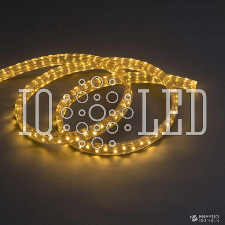Дюралайт плоский 3W 100M 220V 1.67CM W4 (Желтый оттенок), белый,100м, 220V, D11*20cm, интервал 1,67см, 2М