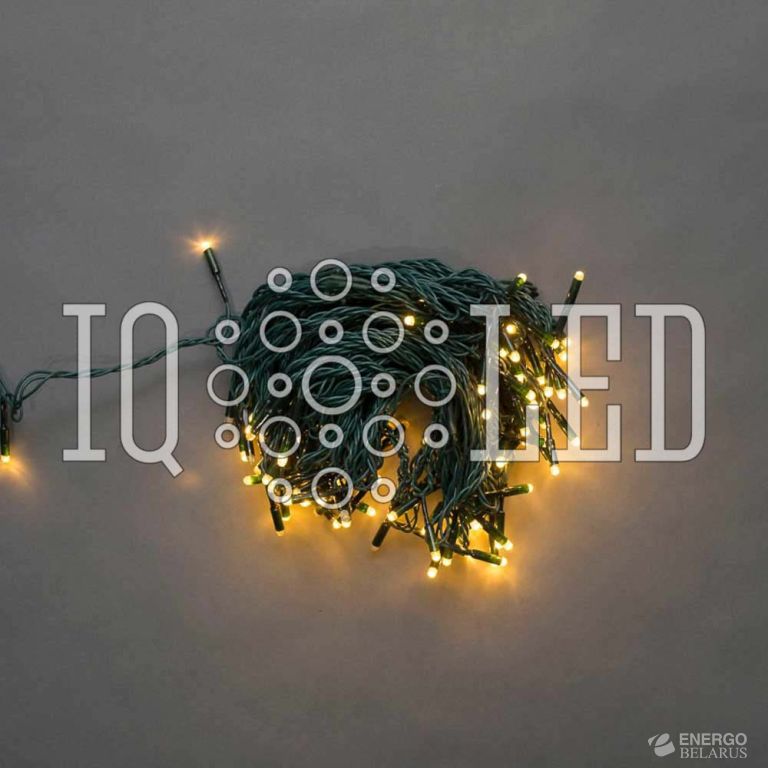 Гирлянда с FLASH мерцанием 100, 25M, 24V белый теплый