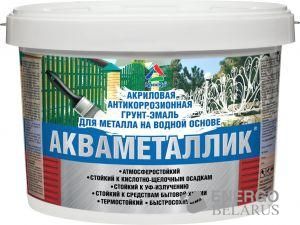 Грунт-эмаль по металлу водная акриловая без запаха АКВАМЕТАЛЛИК