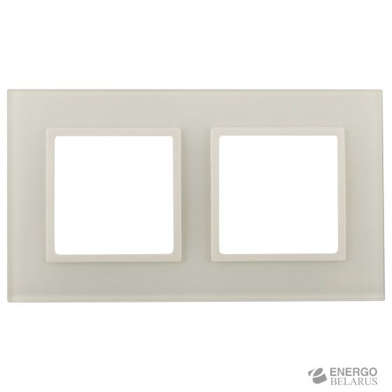 14-5102-02 ЭРА Рамка на 2 поста, стекло, Эра Elegance, сл.кость+сл.к