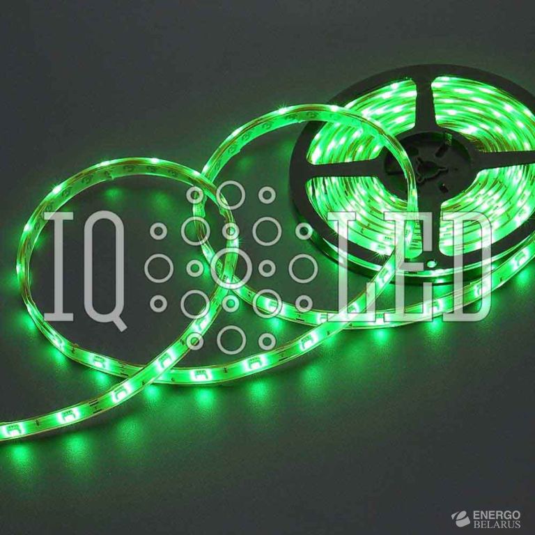 Лента светодиоидная 12V, IP67, 30 белая основа (Зеленая)