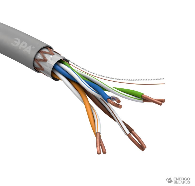 ЭРА Кабель витая пара SF/UTP Cat5e 4x2x24 AWG CU PVC 305 м (1/18)