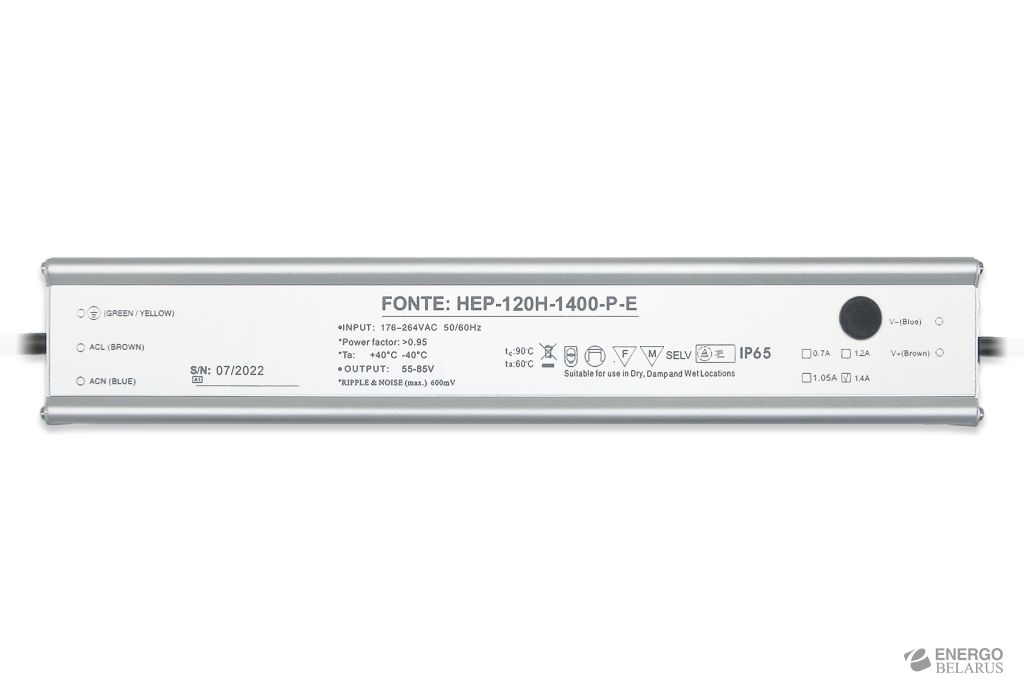 Источник питания Fonte HEP-120H-(1-1,4)-P-E-IP65