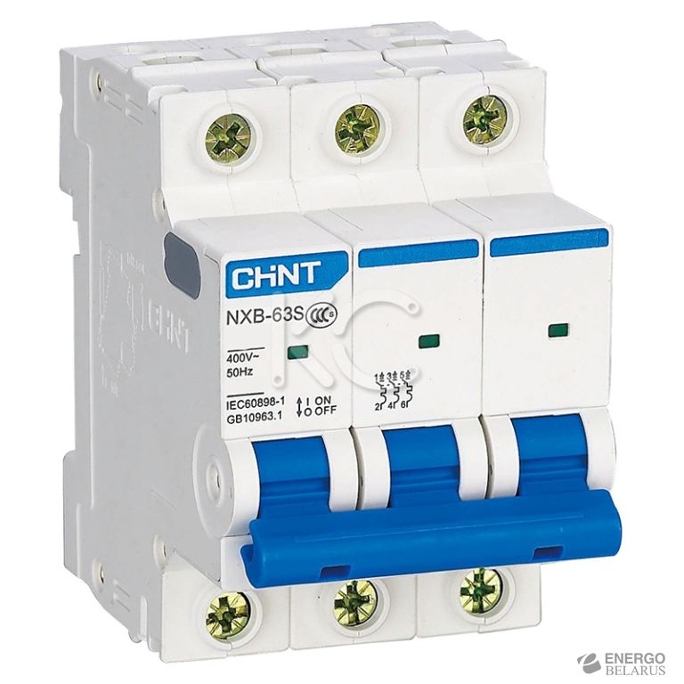 Автоматический выключатель NXB-63S 3P 20А 4.5kA х-ка C (R) (CHINT)