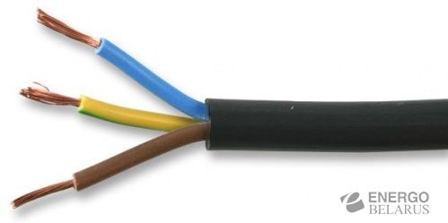 Провод ПВС 3х0,75 черный Поиск-1